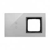 KONTAKT SIMON - PANEL DOTYKOWY S54 TOUCH, 2 MODUŁY, 2 POLA DOTYKOWE PIONOWE + 1 OTWÓR NA OSPRZĘT S54, BURZOWA CHMURA - DSTR230/72