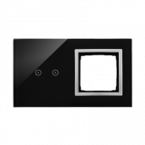 KONTAKT SIMON - PANEL DOTYKOWY S54 TOUCH, 2 MODUŁY, 2 POLA DOTYKOWE POZIOME + 1 OTWÓR NA OSPRZĘT S54, KSIĘŻYCOWA LAWA - DSTR220/74