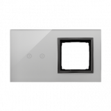 KONTAKT SIMON - PANEL DOTYKOWY S54 TOUCH, 2 MODUŁY, 2 POLA DOTYKOWE POZIOME + 1 OTWÓR NA OSPRZĘT S54, BURZOWA CHMURA - DSTR220/72