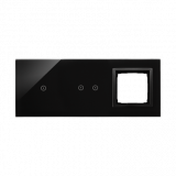 KONTAKT SIMON - PANEL DOTYKOWY S54 TOUCH, 3 MODUŁY, 1 POLE DOTYKOWE + 2 POLA DOTYKOWE POZIOME + 1 OTWÓR NA OSPRZĘT S54, WULKANICZNA LAWA - DSTR3120/75