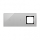 KONTAKT SIMON - PANEL DOTYKOWY S54 TOUCH, 3 MODUŁY, 1 POLE DOTYKOWE + 1 POLE DOTYKOWE, + 1 OTWÓR NA OSPRZĘT S54, SREBRNA MGŁA - DSTR3110/71
