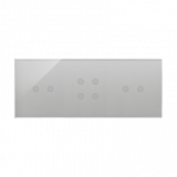 KONTAKT SIMON - PANEL DOTYKOWY S54 TOUCH, 3 MODUŁY, 2 POLA DOTYKOWE POZIOME + 4 POLA DOTYKOWE + 2 POLA DOTYKOWE POZIOME, SREBRNA MGŁA - DSTR3242/71