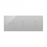 KONTAKT SIMON - PANEL DOTYKOWY S54 TOUCH, 3 MODUŁY, 2 POLA DOTYKOWE POZIOME + 2 POLA DOTYKOWE PIONOWE + 2 POLA DOTYKOWE PIONOWE, SREBRNA MGŁA - DSTR3233/71