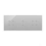 KONTAKT SIMON - PANEL DOTYKOWY S54 TOUCH, 3 MODUŁY, 4 POLA DOTYKOWE + 2 POLA DOTYKOWE PIONOWE + 4 POLA DOTYKOWE, SREBRNA MGŁA - DSTR3434/71