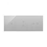 KONTAKT SIMON - PANEL DOTYKOWY S54 TOUCH, 3 MODUŁY, 1 POLE DOTYKOWE + 2 POLA DOTYKOWE PIONOWE + 2 POLA DOTYKOWE POZIOME, SREBRNA MGŁA - DSTR3132/71