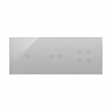 KONTAKT SIMON - PANEL DOTYKOWY S54 TOUCH, 3 MODUŁY, 1 POLE DOTYKOWE + 2 POLA DOTYKOWE POZIOME + 4 POLA DOTYKOWE, SREBRNA MGŁA - DSTR3124/71