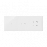 KONTAKT SIMON - PANEL DOTYKOWY S54 TOUCH, 3 MODUŁY, 1 POLE DOTYKOWE + 2 POLA DOTYKOWE POZIOME + 4 POLA DOTYKOWE, BIAŁA MGŁA - DSTR3124/70
