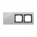 KONTAKT SIMON - PANEL DOTYKOWY S54 TOUCH, 3 MODUŁY, 4 POLA DOTYKOWE + 2 OTWORY NA OSPRZĘTY S54, BURZOWA CHMURA - DSTR3400/72