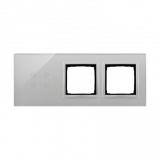 KONTAKT SIMON - PANEL DOTYKOWY S54 TOUCH, 3 MODUŁY, 4 POLA DOTYKOWE + 2 OTWORY NA OSPRZĘTY S54, SREBRNA MGŁA - DSTR3400/71