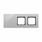 KONTAKT SIMON - PANEL DOTYKOWY S54 TOUCH, 3 MODUŁY, 2 POLA DOTYKOWE PIONOWE + 2 OTWORY NA OSPRZĘTY S54, SREBRNA MGŁA - DSTR3300/71