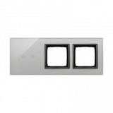 KONTAKT SIMON - PANEL DOTYKOWY S54 TOUCH, 3 MODUŁY, 2 POLA DOTYKOWE POZIOME + 2 OTWORY NA OSPRZĘTY S54, BURZOWA CHMURA - DSTR3200/72