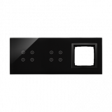 KONTAKT SIMON - PANEL DOTYKOWY S54 TOUCH, 3 MODUŁY, 4 POLA DOTYKOWE + 4 POLA DOTYKOWE + 1 OTWÓR NA OSPRZĘT S54, WULKANICZNA LAWA - DSTR3440/75