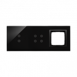 KONTAKT SIMON - PANEL DOTYKOWY S54 TOUCH, 3 MODUŁY, 2 POLA DOTYKOWE PIONOWE + 4 POLA DOTYKOWE + 1 OTWÓR NA OSPRZĘT S54, WULKANICZNA LAWA - DSTR3340/75