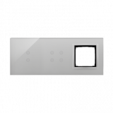 KONTAKT SIMON - PANEL DOTYKOWY S54 TOUCH, 3 MODUŁY, 2 POLA DOTYKOWE PIONOWE + 4 POLA DOTYKOWE + 1 OTWÓR NA OSPRZĘT S54, SREBRNA MGŁA - DSTR3340/71