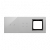 KONTAKT SIMON - PANEL DOTYKOWY S54 TOUCH, 3 MODUŁY, 2 POLA DOTYKOWE POZIOME + 4 POLA DOTYKOWE + 1 OTWÓR NA OSPRZĘT S54, BURZOWA CHMURA - DSTR3240/72