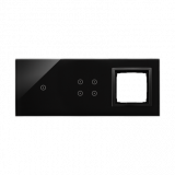 KONTAKT SIMON - PANEL DOTYKOWY S54 TOUCH, 3 MODUŁY, 1 POLE DOTYKOWE + 4 POLA DOTYKOWE + 1 OTWÓR NA OSPRZĘT S54, WULKANICZNA LAWA - DSTR3140/75