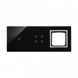 KONTAKT SIMON - PANEL DOTYKOWY S54 TOUCH, 3 MODUŁY, 1 POLE DOTYKOWE + 4 POLA DOTYKOWE + 1 OTWÓR NA OSPRZĘT S54, KSIĘŻYCOWA LAWA - DSTR3140/74