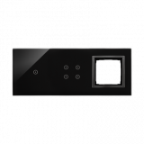 KONTAKT SIMON - PANEL DOTYKOWY S54 TOUCH, 3 MODUŁY, 1 POLE DOTYKOWE + 4 POLA DOTYKOWE + 1 OTWÓR NA OSPRZĘT S54, ZASTYGŁA LAWA - DSTR3140/73