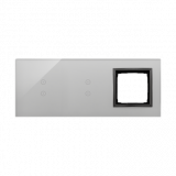 KONTAKT SIMON - PANEL DOTYKOWY S54 TOUCH, 3 MODUŁY, 2 POLA DOTYKOWE PIONOWE + 2 POLA DOTYKOWE PIONOWE + 1 OTWÓR NA OSPRZĘT S54, BURZOWA CHMURA - DSTR3330/72