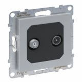 LEGRAND - GNIAZDO TV-R-SAT - KOŃCOWE - 2 PRZEWODY - 1.5 DB ALUMINIUM SUNO - 721371