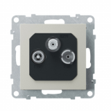 LEGRAND - GNIAZDO TV-R-SAT - KOŃCOWE - FM + DAB - 1.5 DB ALUMINIUM SUNO - 721367