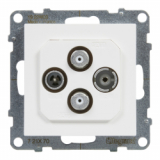 LEGRAND - GNIAZDO ANTENOWE TV-R 2XSAT KOŃCOWE 1,5 DB BIAŁY SUNO - 721170