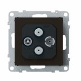 LEGRAND - GNIAZDO TV-R-2XSAT - KOŃCOWE - 1.5 DB CZARNY  SUNO - 721470