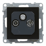 LEGRAND - GNIAZDO TV-R-SAT PRZELOTOWE 14 DB CZARNY  SUNO - 721468