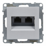 LEGRAND - GNIAZDO 2XRJ45/KAT 6 UTP ALUMINIUM SUNO - 721353