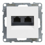 LEGRAND - GNIAZDO 2XRJ45/KAT 6 UTP BIAŁY SUNO - 721153