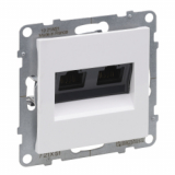LEGRAND - GNIAZDO 2XRJ45/KAT 5E UTP BIAŁY SUNO - 721151