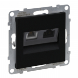 LEGRAND - GNIAZDO RJ 11 + RJ 45/KAT 6 UTP CZARNY SUNO - 721460