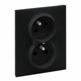 LEGRAND - GNIAZDO 2P+Z (CZESKIE) Z PRZESŁONĄ - 16 A - 250 V~ - ZACISKI AUTOMATYCZNE (MONOBLOK) CZARNY  SUNO - 721482
