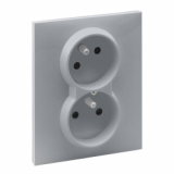 LEGRAND - GNIAZDO 2P+Z (CZESKIE) Z PRZESŁONĄ - 16 A - 250 V~ - ZACISKI AUTOMATYCZNE (MONOBLOK) ALUMINIUM SUNO - 721382