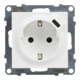 LEGRAND - GNIAZDO SCHUKO 2P+Z - 16 A - 250 V~ - + USB TYP C - 1,5 A - 5 V BIAŁY SUNO - 721129