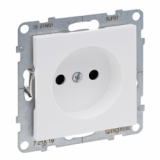 LEGRAND - GNIAZDO 2P Z PRZESŁONĄ - 16 A - 250 V~ - ZACISKI ŚRUBOWE  BIAŁY SUNO - 721119