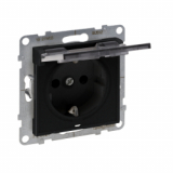 LEGRAND - GNIAZDO SCHUKO 2P+Z - 16 A - 250 V~ - Z PRZESŁONĄ IP 21 - ZACISKI AUTOMATYCZNE CZARNY  SUNO - 721427