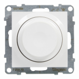 LEGRAND - ŚCIEMNIACZ OBROTOWY 240 V~ - 50 HZ - 5 - 75 W ( 10 LAMP MAKS.) DLA LAMP LED Z OPCJĄ ŚCIEMNIANIA - BEZ ZACISKU NEUTRALNEGO  BIAŁY SUNO - 721179