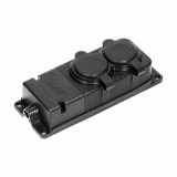 ORNO - Rozgałęźnik bryzgoszczelny i odporny na uderzenia, IP44, 2x2P+Z, 16A, 230V AC, gumowy, uniepalniony - OR-AE-13165
