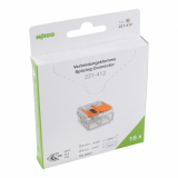 WAGO - SZYBKOZŁĄCZKA 2X0,2-4MM2 Z DZWIGNIAMI UNIWERSLANA COMPACT TRANSPARENTNA WAGO /OPAKOWANIE BLISTER 16 SZT. - 221-412/995-016