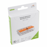WAGO - SZYBKOZŁĄCZKA 5X0,2-4MM2 Z DZWIGNIAMI UNIWERSALNA COMPACT TRANSPARENTNA WAGO /BLISTER 8 SZT/  - 221-415/995-008