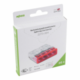 WAGO - SZYBKOZŁĄCZKA 4X0,5-2,5MM2 COMPACT TRANSPARENTNA WAGO /BLISTER OPAKOWANIE = 20 SZT/  - 2273-204/995-020