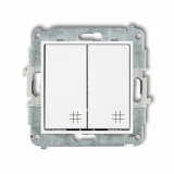 KARLIK - ŁĄCZNIK KRZYŻOWY PODWÓJNY IP 20 10AX 250V~ BIAŁY MINI  - MWP-66