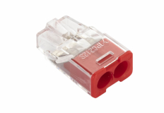 SIMET - SZYBKOZŁĄCZKA PC212S MINI SAMOZACISKOWA BEZGWINTOWA DO DRUTÓW 0.2 - 2.5 mm2 2TORY TRANSPARENTNY OPAKOWANIE 100 SZT. - 89240000