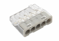 SIMET - SZYBKOZŁĄCZKA PC215S MINI SAMOZACISKOWA BEZGWINTOWA DO DRUTÓW 0.2 - 2.5 mm2 5 TORÓW TRANSPARENTNY OPAKOWANIE 100 SZT. - 89243000