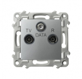 OSPEL - Gniazdo RTV-DATA - SREBRO SZAFIR - GPA-ZD/m/18
