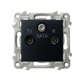 OSPEL - Gniazdo RTV-DATA - CZARNY METALIK SZAFIR - GPA-ZD/m/33