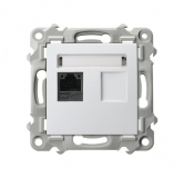 OSPEL - GNIAZDO KOMPUTEROWE POJEDYNCZE RJ45 KAT.5E BIAŁY SZAFIR - GPK-1Z/K/m/00