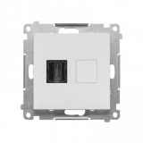 KONTAKT SIMON - Gniazdo HDMI (moduł); Jasnoszary mat Simon 55 - TGHDMI.01/114