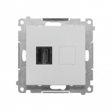 KONTAKT SIMON - Gniazdo HDMI (moduł); Aluminium mat Simon 55 - TGHDMI.01/143